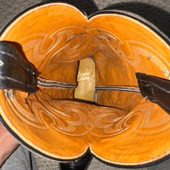 Authentic Tony Lama Men's Black Teju Lizard Western Boots 🤠 - Picture 2 of 8